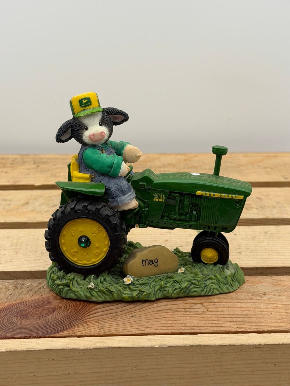 Mary's Moo Moos "MAY" John Deere 4010 Tractor Figurine - 4.5” Tall